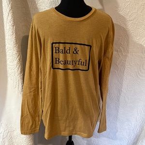 Bald & Beautyful gold long sleeve shirt, various sizes